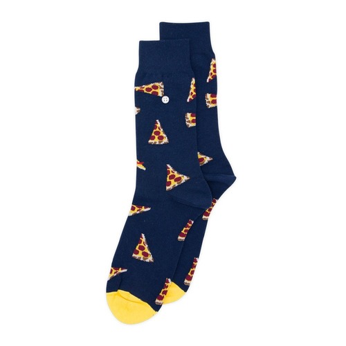 Pizza navy Socks - Medium