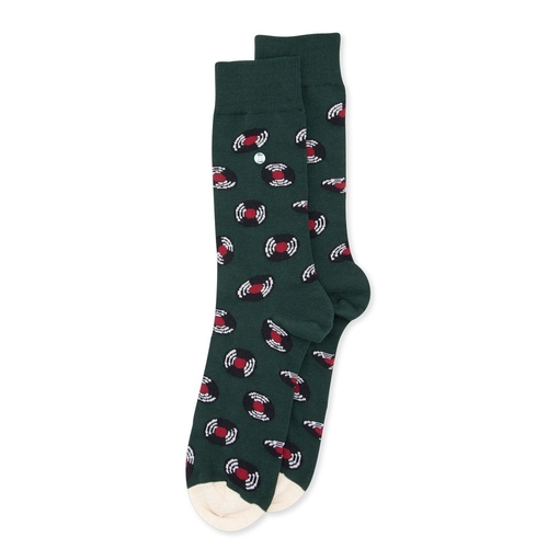 Vinyl  Army/Black/Red Socks - Small