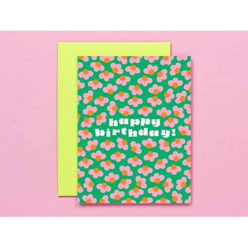 Birthday Buds Flower Pattern Card