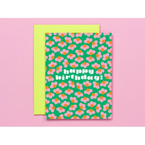 Birthday Buds Flower Pattern Card