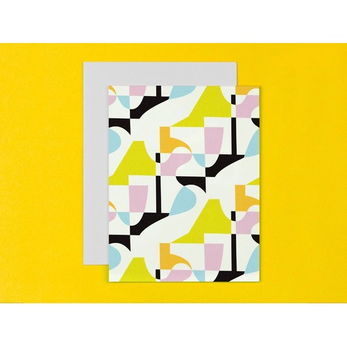 Day Tripper Abstract Pattern Blank Greeting Card