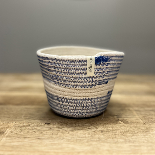 Blue Stitched Planter XS