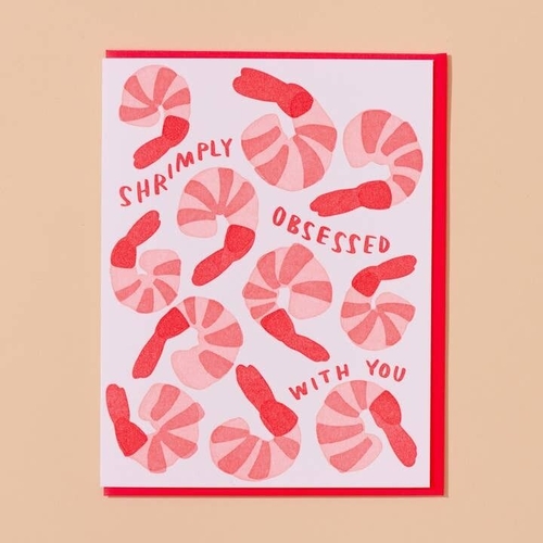 Shrimply Obssessed with You Letterpress Card