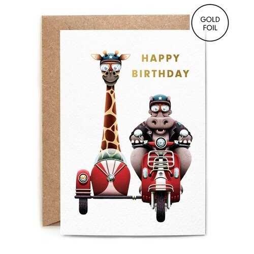 Happy Birthday Hippo Giraffe
