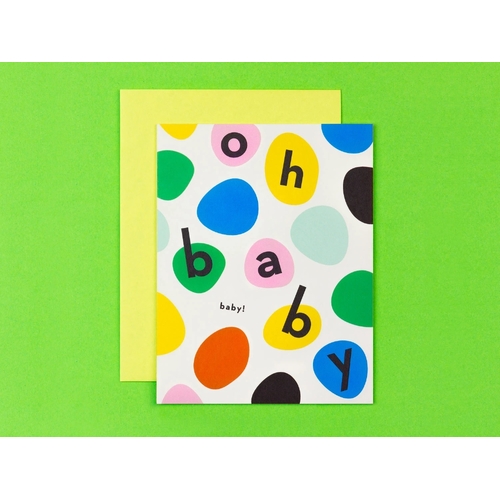 Oh Baby Baby! Bouncing Dots Greeting Card