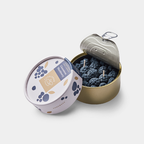 Cinnamon Blackberry Scented Soy Candle Can