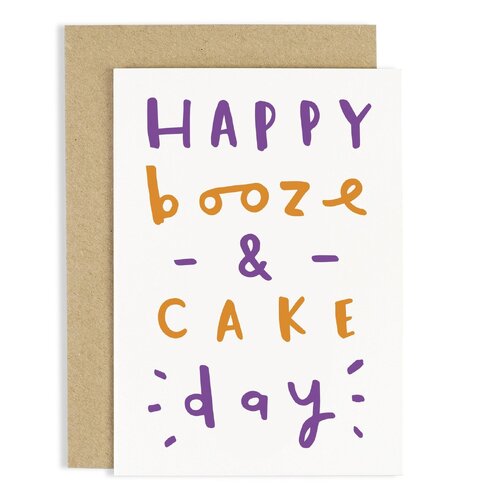 Booze And Cake Day Card