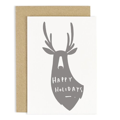 Happy Holidays Deer Card.