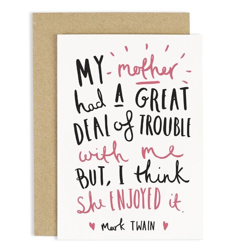 Mark Twain Mum Quote Card