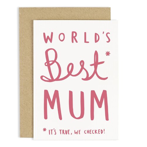 World's Best Mum Card.
