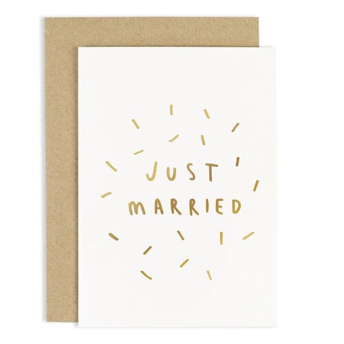 Just Married Confetti Card