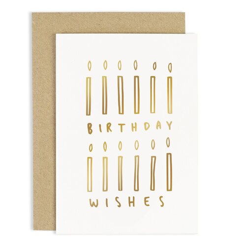 Birthday Wishes Candles Card