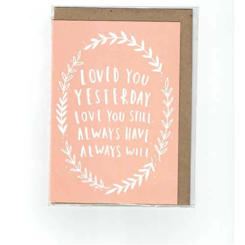 Always Love You Card - Pink