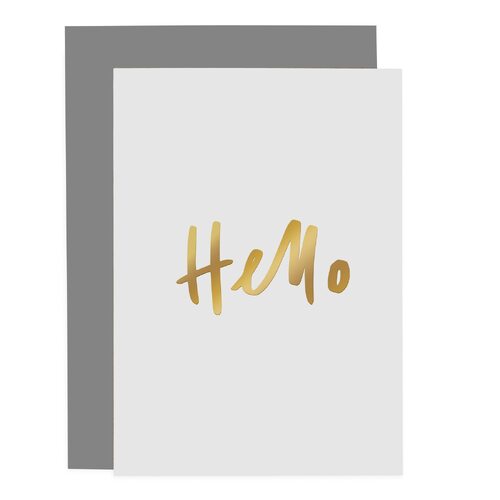 Hello Gold Foil Card.