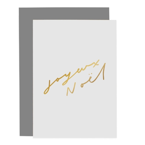 Joyeux Noel Blush Grey Card