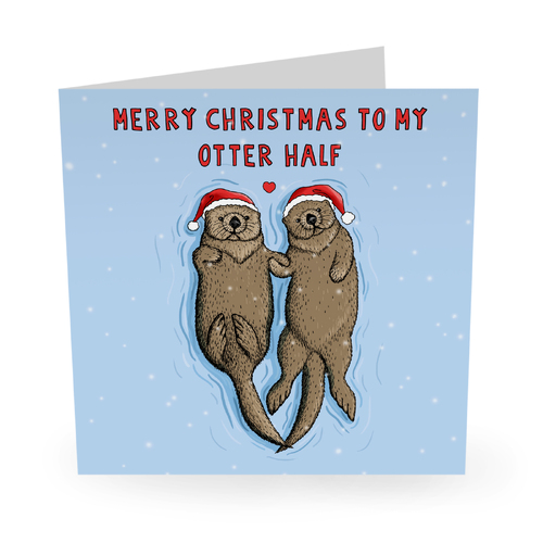 Merry Christmas Otter Half