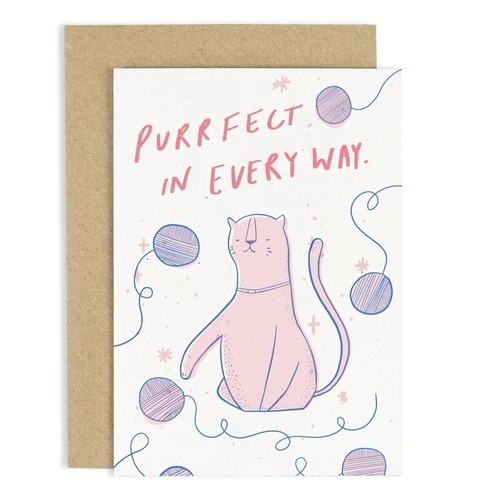 Purrfect Every Way Cat Card.