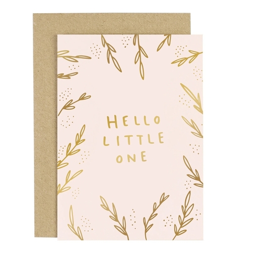 Hello Little One Blush Card