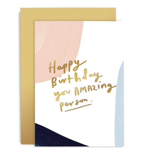 Happy Birthday Amazing Person Brushworks Card