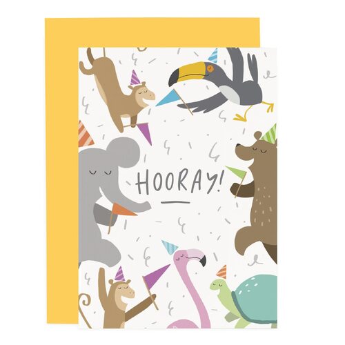 Party Animal Hooray Card.