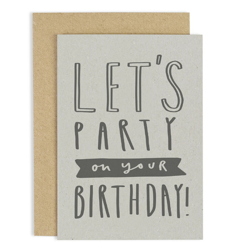 Let's Party Kraft Card.