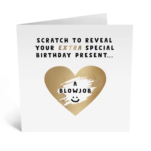 Blow Job Scratch Foil Card