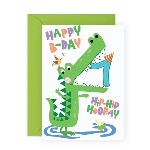 Happy 7th Bday Croc Card.