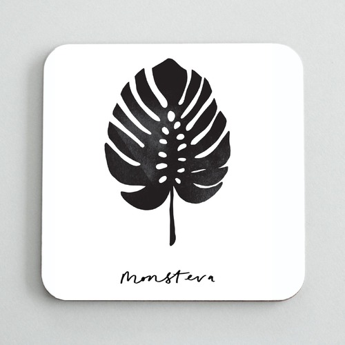 Monstera Leaf Mono Coaster.