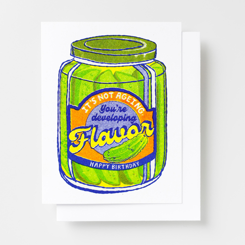 Risograph Card - HBD Developing Flavor