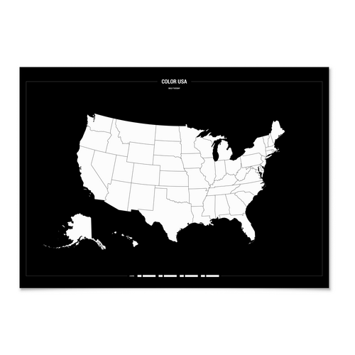 ColoUr Your States USA Travel Map