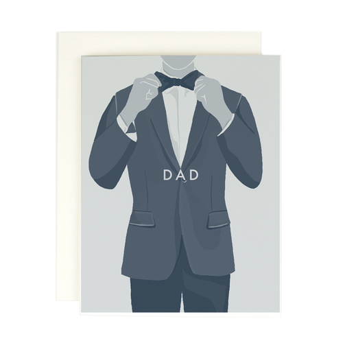 Dad Bow Tie with silver foil