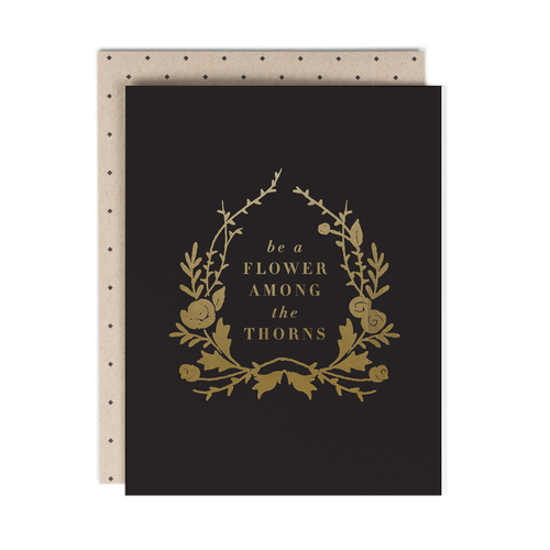 Flower Amoung The Thorns with gold foil