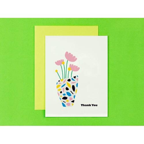 Terrazzo Vase Thank You Card