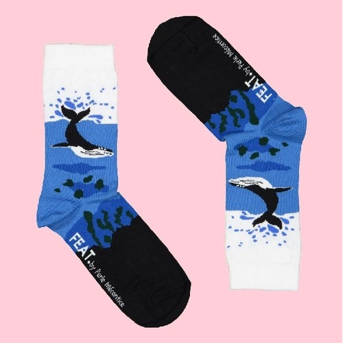 Ladies' Splashing Whale socks
