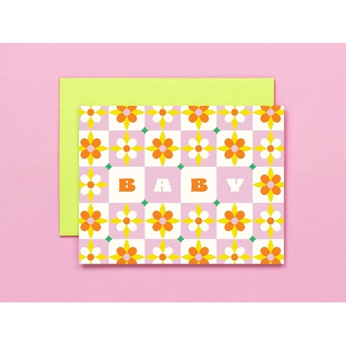 Baby Tiles Pink Card