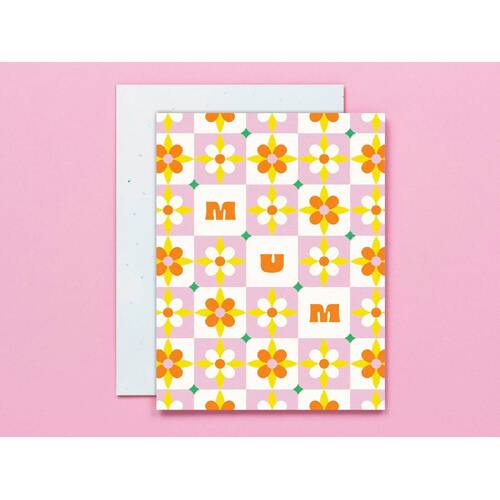 Mum Tiles Greeting Card