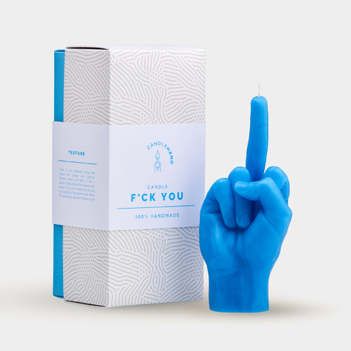 F*ck you Candle Hand - Blue
