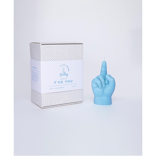"F*ck You" Baby Hand Candle Blue