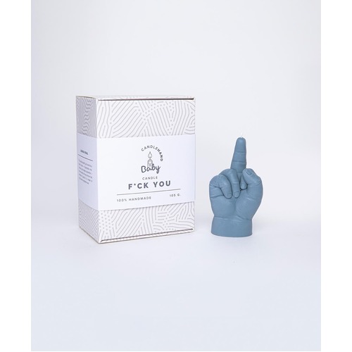 "F*ck You" Baby Hand Candle Grey