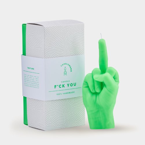 F*ck you Candle Hand - Neon Green