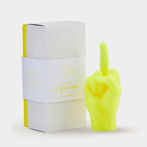 F*ck you Candle Hand - Neon Yellow