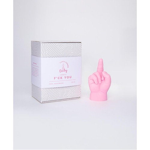 "F*ck You" Baby Hand Candle Pink