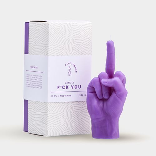 F*ck You Candle Hand - Purple