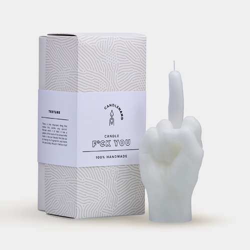 F*ck you Candle Hand - White