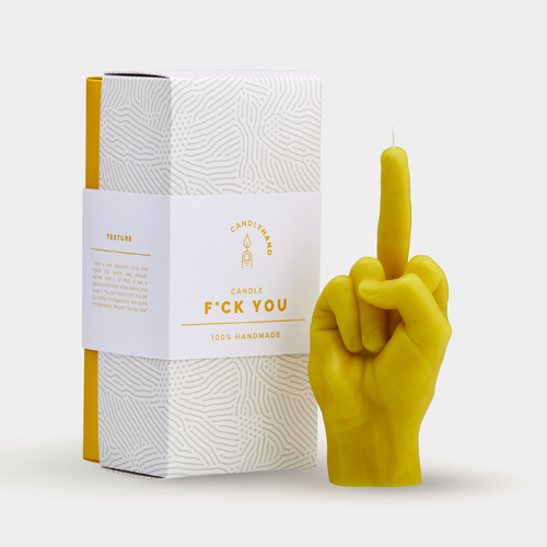 F*ck you Candle Hand - Yellow