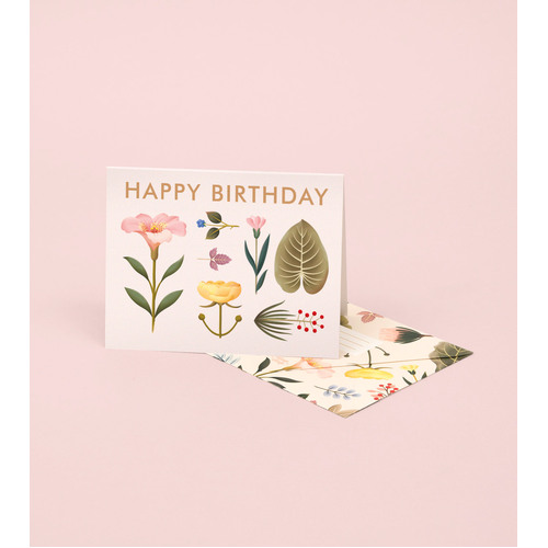 Lush Botany Birthday Card Cream