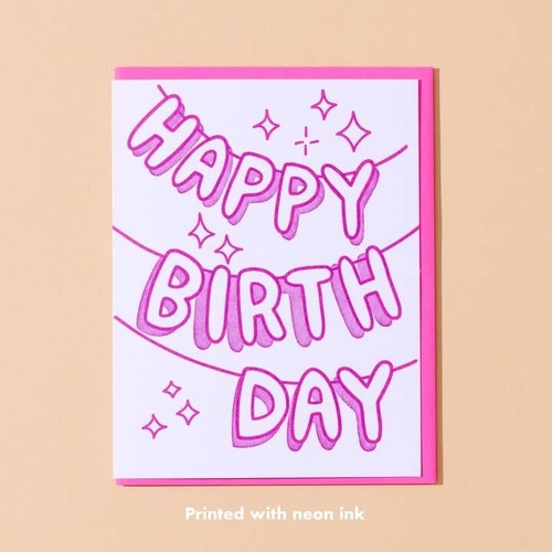 Birthday Banner Letterpress Card