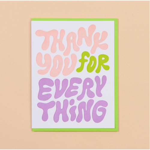 Bubble Thank You Letterpress Card