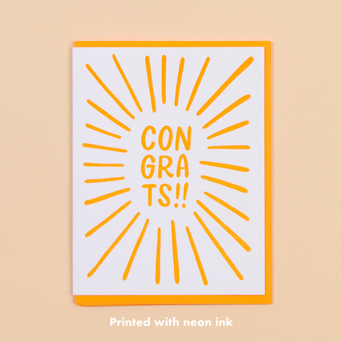 Congrats Letterpress Card