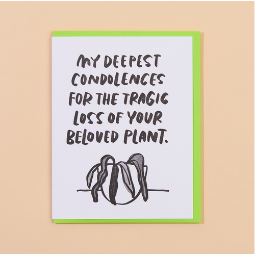 Dead Plant Letterpress Card